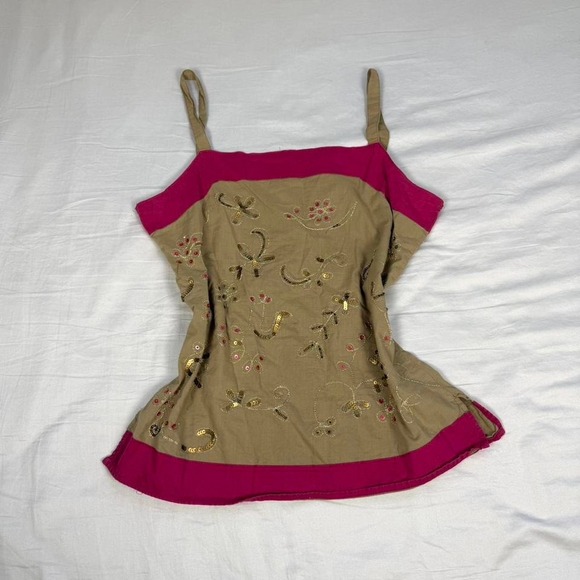 Charlotte Russe Tops - Vintage y2k Charlotte Russe beaded fairy boho tank top